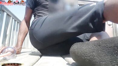 DJ Buttpussy's tight ass gets stretched by a huge black dildo