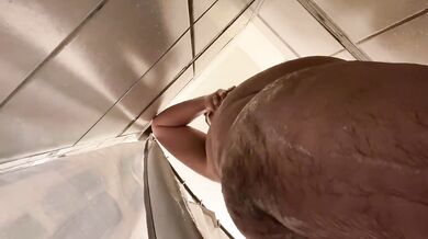 Hot Latino amateur gets her hairy ass soapy with Soapy Tits