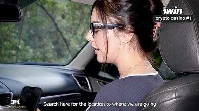 Iris and Danner Mendez take turns riding a stranger's massive dick in public