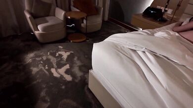 Stepmom with big tits gets naughty in hotel room with her student stepson