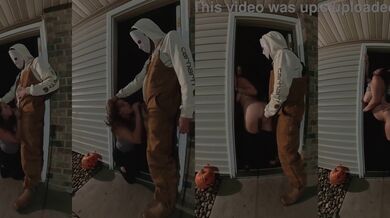 Curvy MILF gets a surprise outside from stranger with big natural tits