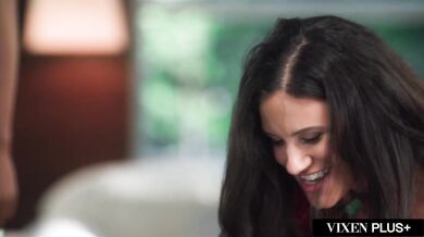 Penny the naughty brunette takes on two BBCs like a pro