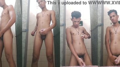 Latina babe touches herself in the shower & gets a big black dick to milk