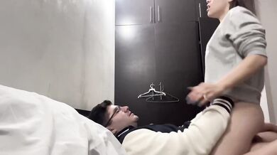 College Classmate Came to my Room to do Homework