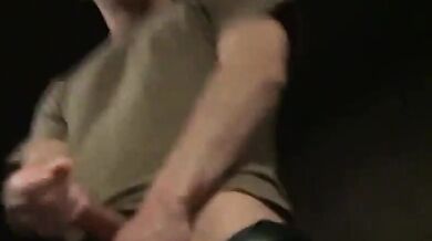 Old and young man have their throats hard fucked in orgy