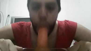 Sucking on mommy's toy 14