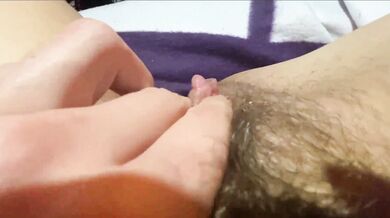 Big clit orgasm closeup