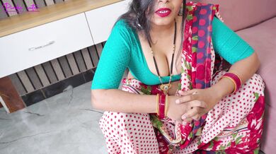 Indian stepmom getting Facial Cumshot and giving hard Blowjob to young stepson after stepson's Breakup with hindi audio.