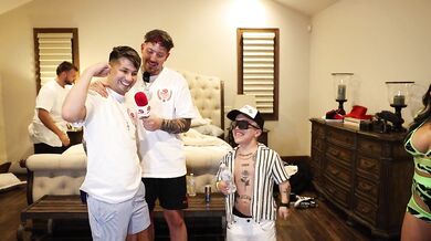 Bonnie Blue & her friends get wild at pillow talk Collins Mansion party with Kazumi & Luna Star