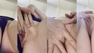 Redhead MILF gets naughty with panty play and pussy play in upskirt video